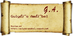 Gulyás Amábel névjegykártya